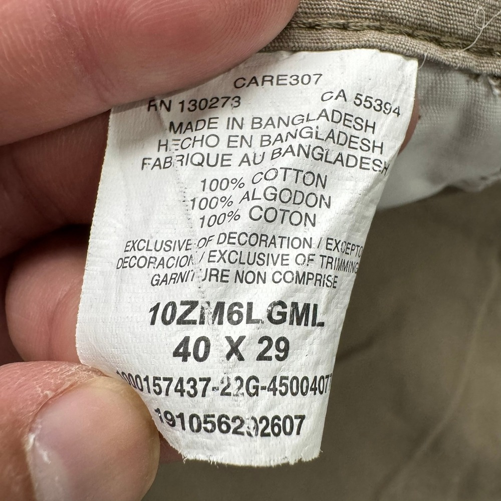 Wrangler Authentics Pants Men's Size 40x29 Khaki Cargo Work Utility Trousers - Picture 3 of 12